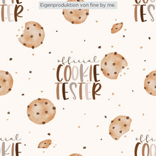 Lade das Bild in den Galerie-Viewer, Lagerware: Bio-Jersey „Cookie Tester chocolate“, Eigenproduktion
