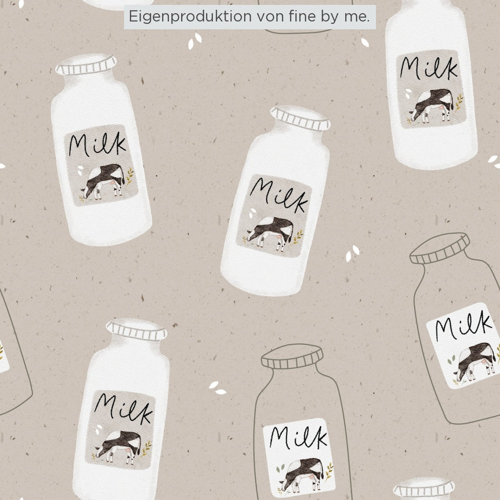 Lagerware: Bio-Jersey „Milk latte“, Eigenproduktion